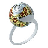 Женское серебряное кольцо с эмалью, 1628491