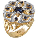 Женское золотое кольцо с бриллиантами и сапфирами, 1637707