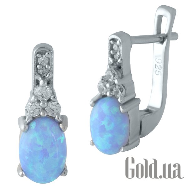 

Серьги Fresh Jewelry, Серебряные серьги с опалами и куб. циркониями