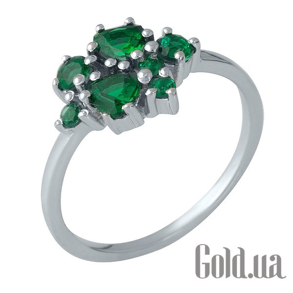 

Женские кольца Fresh Jewelry, Женское серебряное кольцо с синт. изумрудами, 18.5