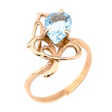 Женское золотое кольцо с топазом, 1740875