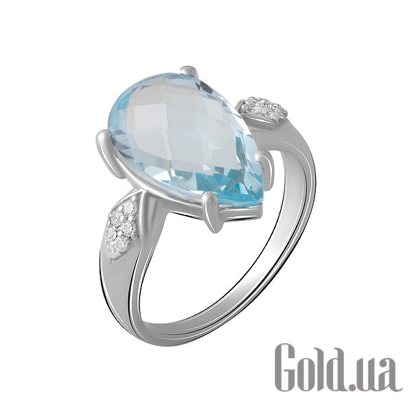 

Женские кольца Fresh Jewelry, Женское серебряное кольцо с куб. циркониями и топазом, 17