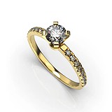 Золотое кольцо с бриллиантами, 1768267