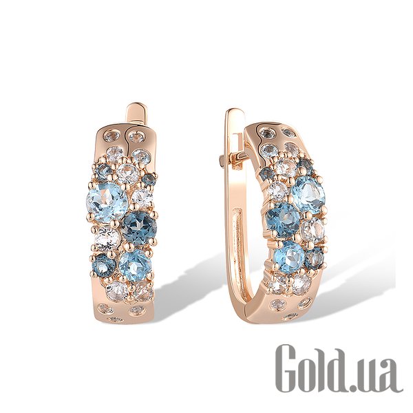 

Серьги Lurie Jewelry, Золотые серьги с топазами