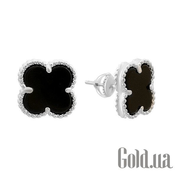 

Серьги-гвоздики Fresh Jewelry, Серебряные серьги с ониксами