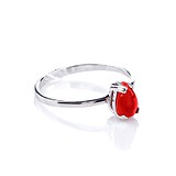 Женское серебряное кольцо с кораллом, 247115