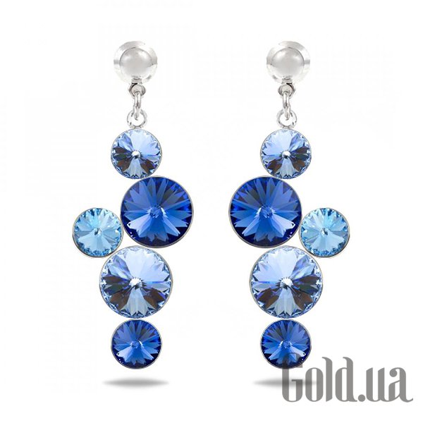 

Серьги с подвесками Kobi, Стальной, Серьги с кристаллами Swarovski
