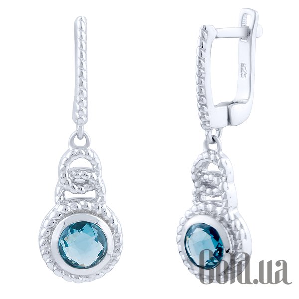 

Серьги с подвесками Fresh Jewelry, Серебряные серьги с топазами