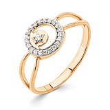 Женское золотое кольцо с куб.циркониями, 1512780