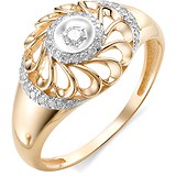 Женское золотое кольцо с бриллиантами, 1612364