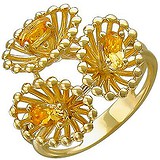 Женское золотое кольцо с цитринами, 1667404