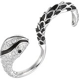 Женское серебряное кольцо с куб. циркониями и эмалью, 1670220