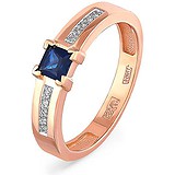 Kabarovsky Женское золотое кольцо с сапфиром и бриллиантами, 1705036
