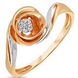 Золотое кольцо с бриллиантами, 1712204