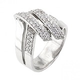 Женское серебряное кольцо с куб. циркониями, 1728844