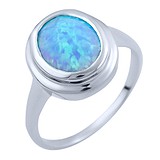 Женское серебряное кольцо с опалом