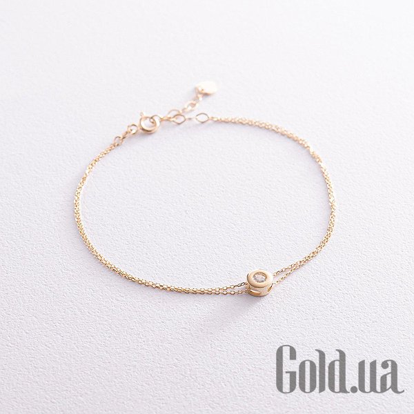 

Браслет Украина, Женский золотой браслет с куб. цирконием, 17