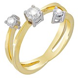 Женское золотое кольцо с бриллиантами, 1542477