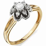 Женское золотое кольцо с бриллиантами, 1553997