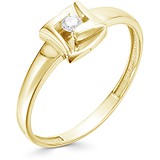 Золотое кольцо с бриллиантом, 1604429