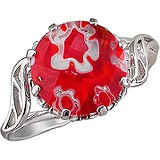 Женское серебряное кольцо с муранским стеклом, 1612365