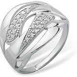 Женское серебряное кольцо с куб. циркониями, 1613901