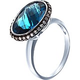 Женское кольцо с топазом и бриллиантами, 1627469
