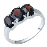 Женское серебряное кольцо с гранатами, 1640525