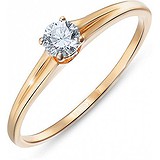 Золотое кольцо с бриллиантом, 1697101