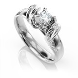 Золотое кольцо с бриллиантом, 1697357