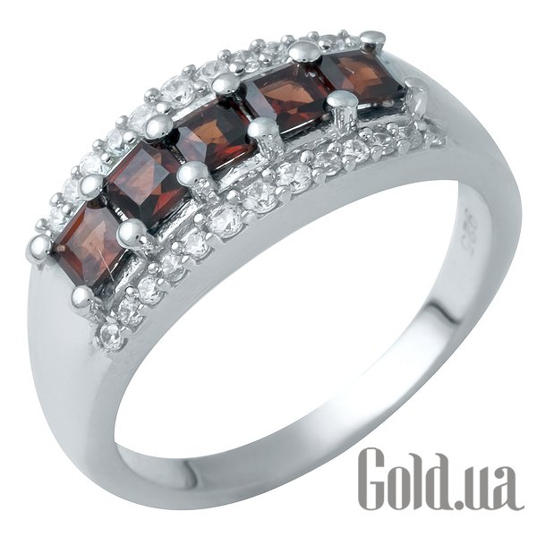 

Женские кольца Fresh Jewelry, Женское серебряное кольцо с гранатами и куб. циркониями, 17.5