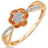 Золотое кольцо с бриллиантами, 1712205