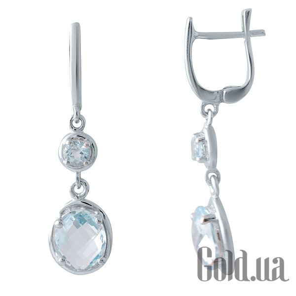 

Серьги с подвесками Fresh Jewelry, Серебряные серьги с топазами