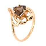 Женское золотое кольцо с дымчатым кварцем, 1740877