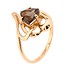 Женское золотое кольцо с дымчатым кварцем - фото 1
