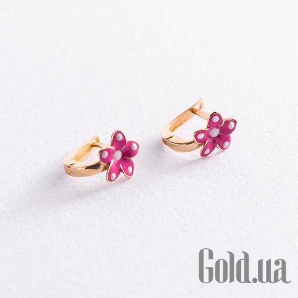 

Детские серьги Украина, Золотые серьги с эмалью