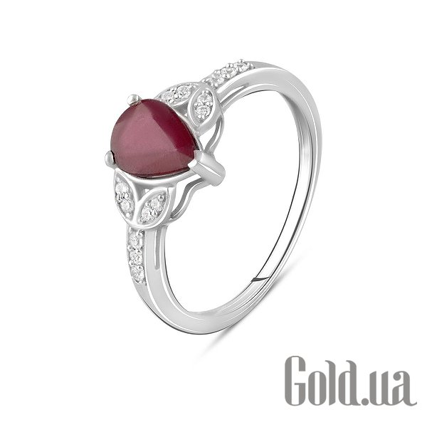 

Женские кольца Fresh Jewelry, Женское серебряное кольцо с куб. циркониями и рубином, 18