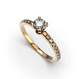Золотое кольцо с бриллиантами, 1768269