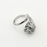 Жіноче срібне кільце з куб. цирконіями та емаллю, 1796173