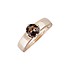 Женское золотое кольцо с раухтопазом и куб. циркониями - фото 1