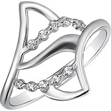 Женское серебряное кольцо с куб. циркониями, 1614414