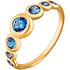 Женское золотое кольцо с синт. шпинелями - фото 1