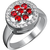 Женское серебряное кольцо с куб. циркониями, 1623374