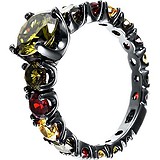 Женское серебряное кольцо с куб. циркониями, 1648974