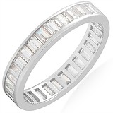 Серебряное обручальное кольцо с куб. циркониями, 1664846