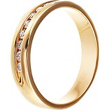 Золотое обручальное кольцо с бриллиантами, 1673038