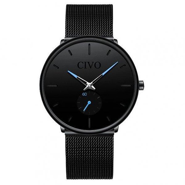 Civo Чоловічий годинник Tower Black 1909