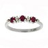 Женское серебряное кольцо с бриллиантами и рубинами - фото 1