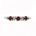 Женское серебряное кольцо с бриллиантами и рубинами - фото 3