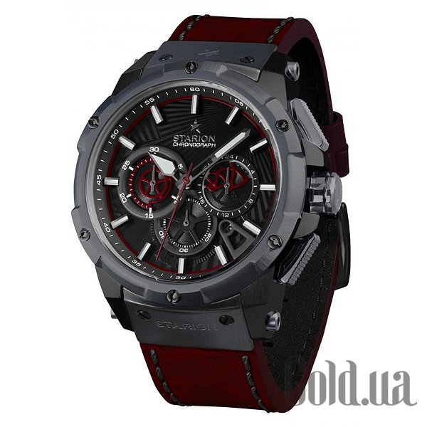 Купить Starion Мужские часы B727A.04 Black/Black (B727A.04 Black/Black черв. рем)